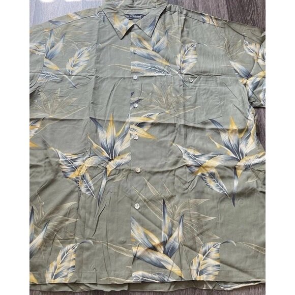 Vintage Tori Richard Men's Sz 2XL Short Sleeve Tropical Tree Leaf Hawaiian Shirt - Picture 2 of 14